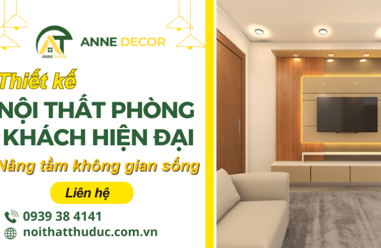 Dịch vụ thiết kế nội thất phòng khách hiện đại – Nâng tầm không gian sống