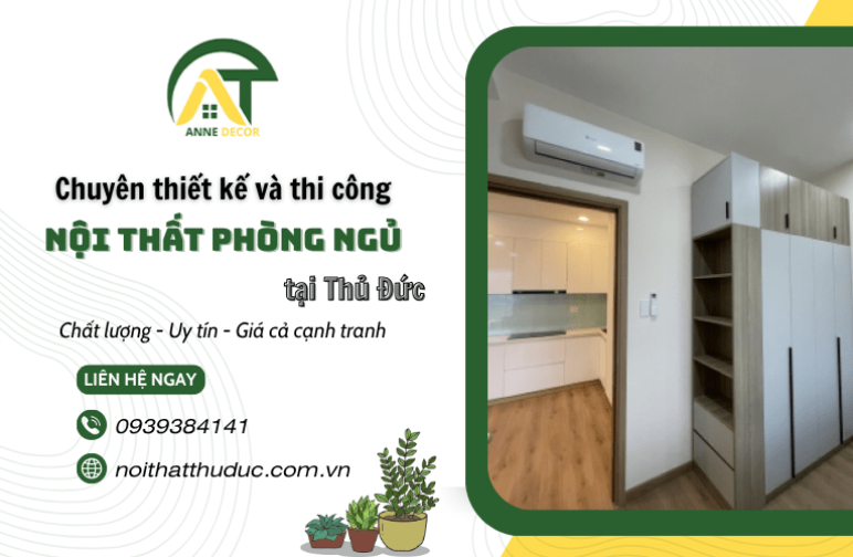 Thiết kế nội thất phòng ngủ hiện đại cho nhà phố Thủ Đức – Đến ngay Anne Decor