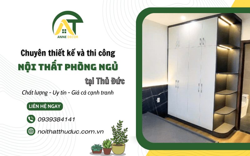 thiết kế nội thất phòng ngủ nhà phố Thủ Đức