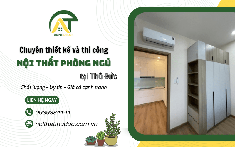 thiết kế nội thất phòng ngủ nhà phố Thủ Đức